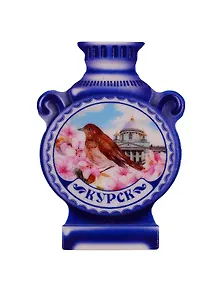 Магнит с самоваром «Курск. Знаменский собор. Соловьи» 5,7 x 8 см   3546967