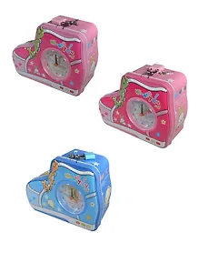 Копилка металлическая с часами-будильником Ботинок (S-45)