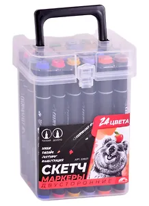 Маркеры для скетчинга двухсторонние Fenix-Art, 24 цвета