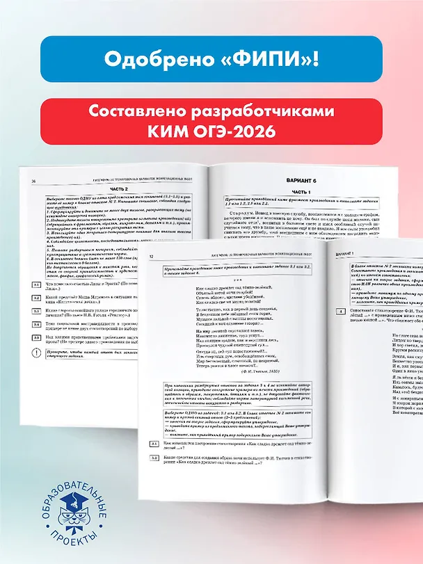 Книга ОГЭ-2026. Литература. 20 тренировочных вариантов экзаменационных работ для подготовки к основному государственному экзамену (Елена Зинина, Алексей Федоров) — 6