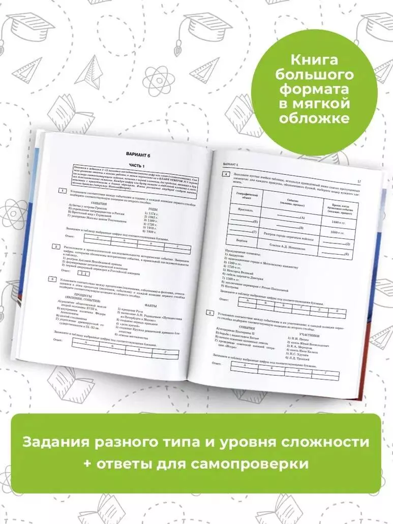 ЕГЭ-2024. История. 10 тренировочных вариантов экзаменационных работ для  подготовки к единому государственному экзамену (Ян Соловьёв) - купить книгу  с доставкой в интернет-магазине «Читай-город». ISBN: 978-5-17-156613-5