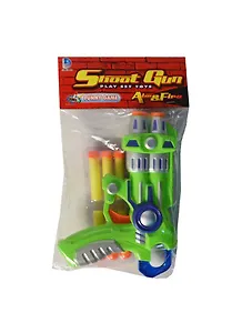 Пистолет с мягкими пулями (цвета МИКС) (17см) (407947) (64G-407947) (упаковка)