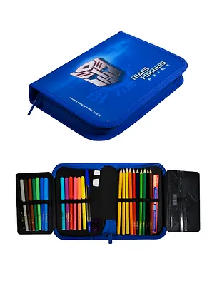 Пенал 1отд. "TRANSFORMERS" 20,8*14*4см, прямоугольный, c наполнением (31 предмет), ассорти, Herlitz 233280