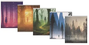 Тетрадь в линейку Listoff, "Прогулка в туман", 48 листов, в ассортименте