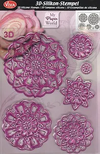 Штамп силиконовый Viva-Silikon-Stempel Розетки 3D (400302600) (упаковка)