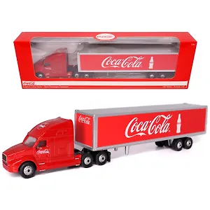 Машинка литая коллекционная Motor City Classics - Die-сast модель по лицензии Coca-Cola Classic Long Hauler, масштаб 1:87