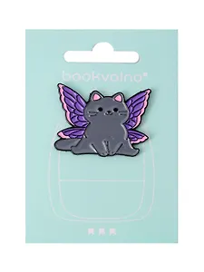 Значок Котик-бабочка с фиолетовыми крыльями (металл) (12-5769-A33)