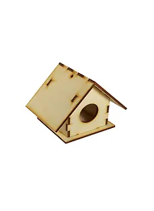 Домик Мини-3 (3D-модель) (151773) (97х70х72мм) (игрушка из дерева) (упаковка)