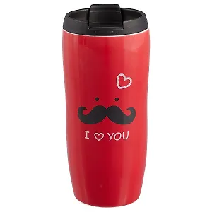 Термостакан Усы на цветном фоне (глянец) (450 мл) (коробка) (12-07501-NY-43)