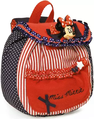 Рюкзак школьный "Minnie Mouse" 18*8*18см, синий с красным, Disney — 230375 — 1