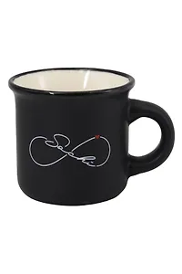 Кружка маленькая черная Бесконечность (фарфор) (75мл) (Сочи) (065-9-M-135-D3-BL)