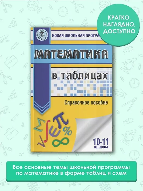 Книга Математика в таблицах. 10-11 классы () — 3