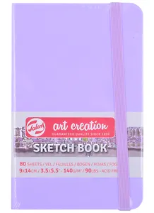 Скетчбук 9*14 80л "Art Creation" фиолетовый пастельный, нелинованн. 140г/м2, слоновая кость, тв.обл., Royal Talens