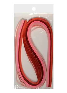 Бумага для квиллинга в пакете с подложкой (5mm) (120 листов) (52cm) оттенки красного (11-23988