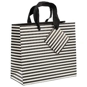 Подарочный пакет «Black stripes», А5