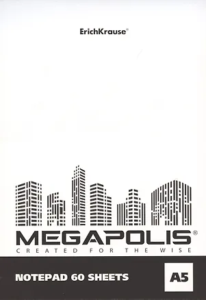 Блокнот А5 60л нелин. "MEGAPOLIS Blanc" на клею, ErichKrause  2928440
