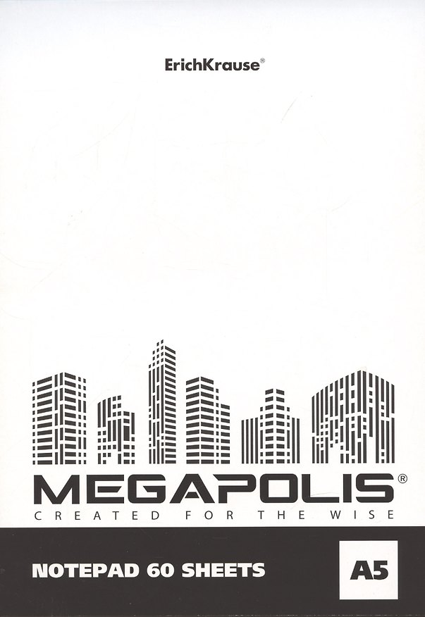 Блокнот А5 60л нелин. "MEGAPOLIS Blanc" на клею, ErichKrause 2928440 — 1
