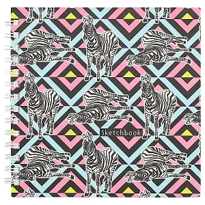 Скетчбук «Зебры», 80 листов, 19.5 x 20.5 см
