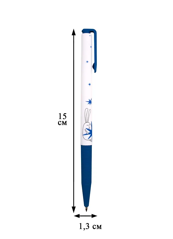 Шариковая ручка синяя автоматическая 0,7 мм, «Bunny Stars», Be Smart 256097 — 2