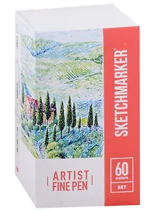 Ручки капиллярные 60цв Artist fine pen, к/к, Sketchmarker