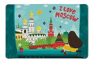 Магнит Москва Успенский собор и Кремль (картон) (рисунок) (6х9) (Magniart)