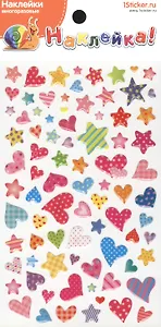 Наклейка декор. леденцовая 1 Сердца 5 (95х185) (Наклей-ка) (упаковка)