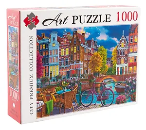 Пазлы "Ночной Амстердам", 1000 деталей, 670х470