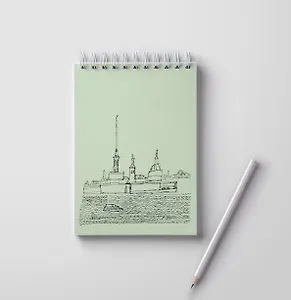 Блокнот Петропавловская крепость, А5 (15*21 см), обложка картон, листы - бумага
