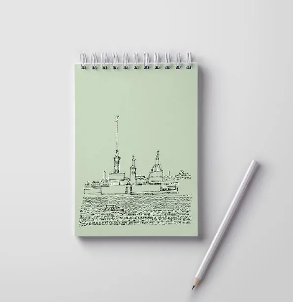Блокнот Петропавловская крепость, А5 (15*21 см), обложка картон, листы - бумага 2985169 — 1