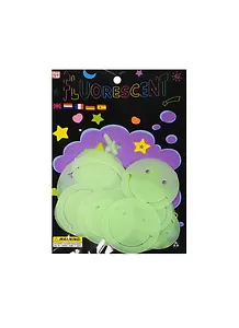 Набор зеленых светящихся наклеек Смайлы (ЗАрт 654) (15001901) (12шт) (3+) (упаковка)