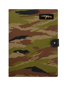 Еженедельник А4, 144 стр. недатированный Lezar с кобурной застежкой, кожзам камуфляж