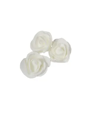 Украшение Розы из полиэстера маленькие (PR02-W) (3шт) (упаковка) 2409998