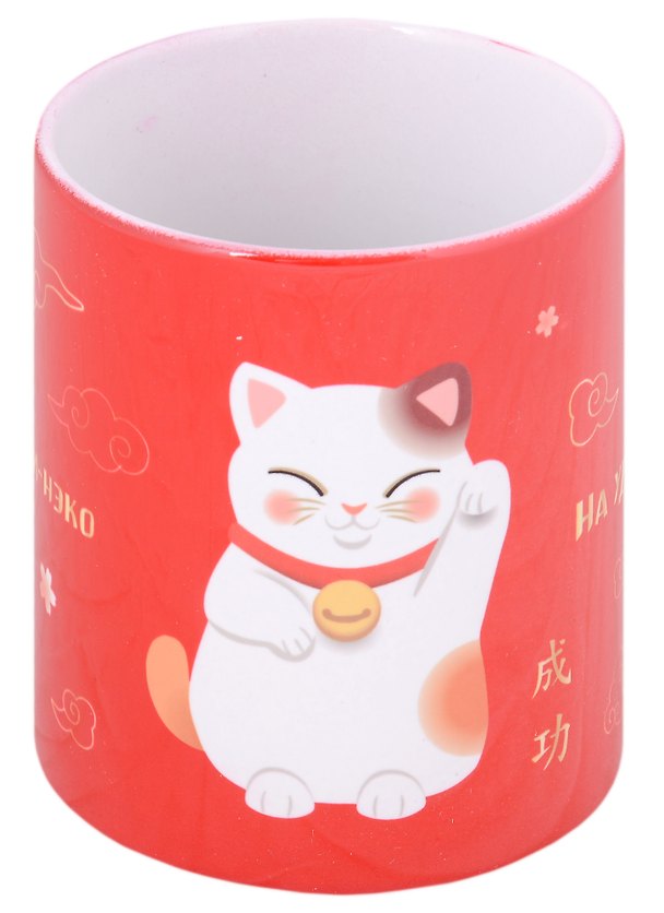 Кружка Котик Манэки-нэко (керамика) (330мл) (коробка) 2923887 — 1