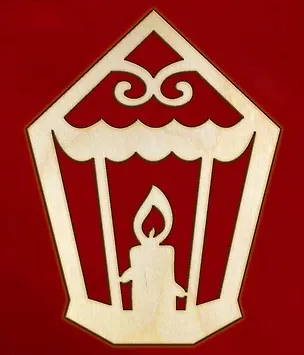 Фонарик резной (131149) (75х100) (дерево) 2392253
