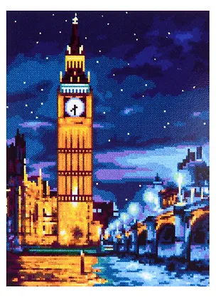 Алмазная мозаика (частичное заполнение) "Ночь в Лондоне", 30 х 40 см 2988693
