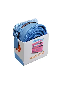 Пенал для ручек и карандашей Zipit Bright Colors Pencil-Case, голубой и коричневый (ZMb-331-301-O-331-O) (20x3x14) (ИннТренд)