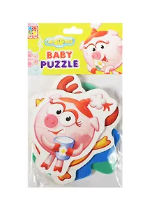 Пазлы мягкие Baby puzzle Смешарики Нюша, Кар Карыч, Лосяш, Бараш