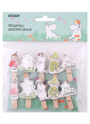 Прищепки декоративные MOOMIN Муми-тролль с друзьями (10шт) — 2874388 — 1