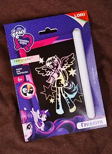 Набор для творчества LORI Гравюра HASBRO Equestria Girls малая с эффектом голографик Искорка" Грп-005"