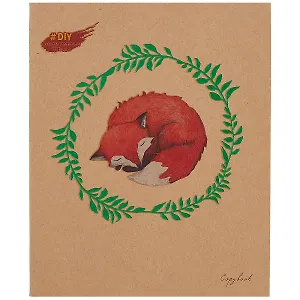 Тетрадь в клетку Unnika, "DIY Collection. Дом лисёнка", 48 листов, в ассортименте