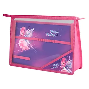 Папка для труда А4 "СКАЗОЧНЫЕ ПРИНЦЕССЫ" 33*23см пластик, молния, внутр.блок для канц.принадлежностей