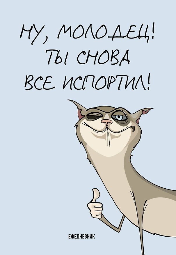 Ежедневник недатированный «Ты снова всё испортил!» А5, 72 листа, Эксмо 3059690 — 1