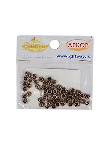 Фурнитура металл шапочки Лагуна медь (00009841) (60шт) (6мм) (10гр/уп)