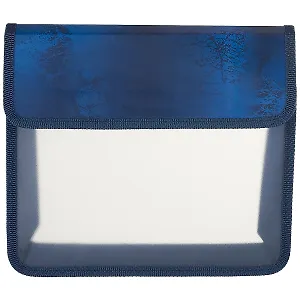 Папка для тетрадей А5 липучка, пластик, синяя