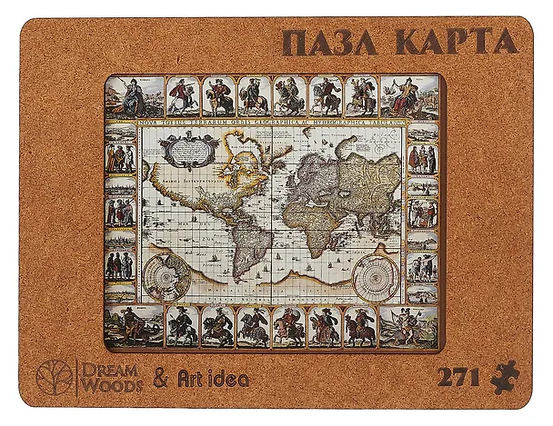 Пазл "Фигурный Историческая карта мира", 271 деталь 3028768 — 4