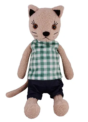 Игрушка мягкая Кот Джон, в одежде, 40 см, микс цветов ( черный, бежевый, коричневый) 2691775