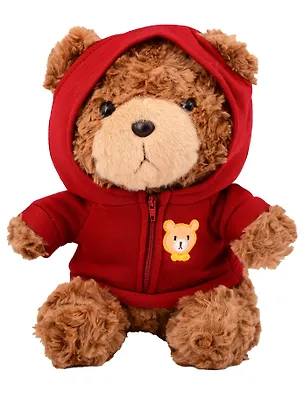 Мягкая игрушка Мишка (25см) (в красном худи) (коричневый) (12-202602-MSH10/1) 3150461