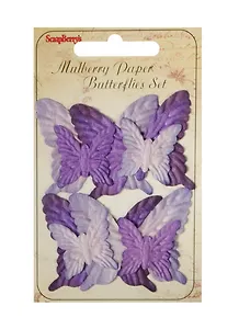 Набор бабочек, 8 шт Оттенки синего и фиолетового