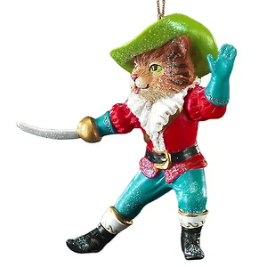 Новогоднее подвесное украшение ErichKrause Decor Кот в Сапогах (пластик) (10см) (43907)