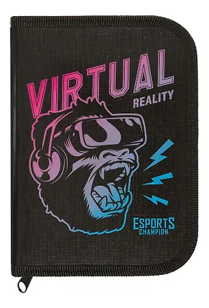 Пенал 1 отделение "Виртуальная реальность" 19*13 см, молния 3020387